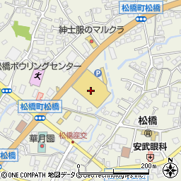 三笠うどんゆめマート松橋店周辺の地図