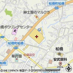 お茶の月香園　松橋店周辺の地図
