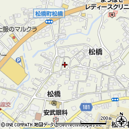 熊本県宇城市松橋町松橋658-4周辺の地図