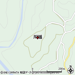 熊本県美里町（下益城郡）川越周辺の地図