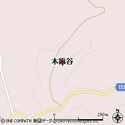 熊本県上益城郡山都町木原谷周辺の地図
