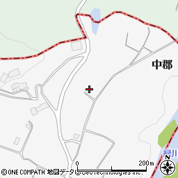 熊本県下益城郡美里町中郡189周辺の地図