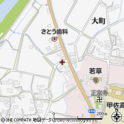 熊本県甲佐町（上益城郡）大町周辺の地図