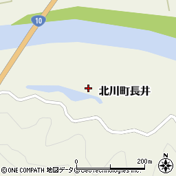 宮崎県延岡市北川町長井周辺の地図