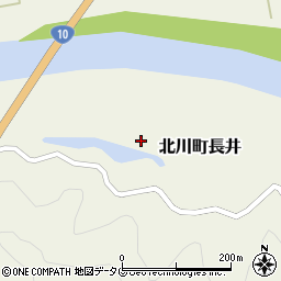 宮崎県延岡市北川町長井周辺の地図