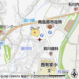 長崎県南島原市西有家町里坊58-1周辺の地図