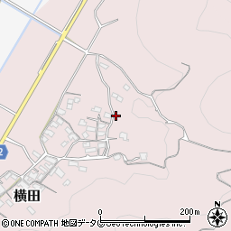 熊本県甲佐町（上益城郡）横田周辺の地図
