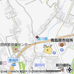 長崎県南島原市西有家町里坊72周辺の地図