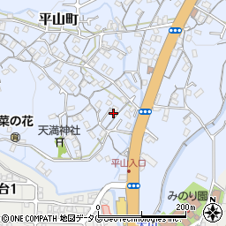 長崎県長崎市平山町741周辺の地図