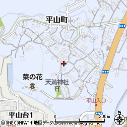 長崎県長崎市平山町607周辺の地図