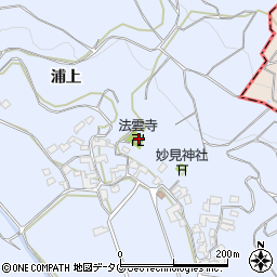 法雲寺周辺の地図