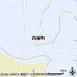 長崎県五島市高田町周辺の地図