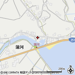 長崎県南島原市有家町蒲河517周辺の地図