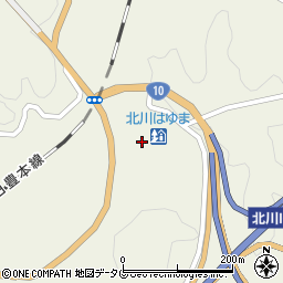 道の駅　北川はゆま周辺の地図