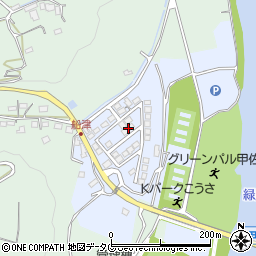 甲佐町役場庁舎　グリーンパル甲佐・安津橋Ｇ・Ｇ場周辺の地図