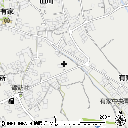 長崎県南島原市有家町山川223周辺の地図