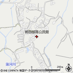 前田部落公民館周辺の地図