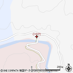 小中竹周辺の地図