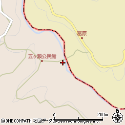 熊本県上益城郡御船町水越252周辺の地図