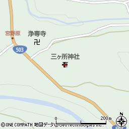 三ヶ所神社周辺の地図