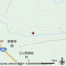 宮崎県五ヶ瀬町（西臼杵郡）三ヶ所周辺の地図