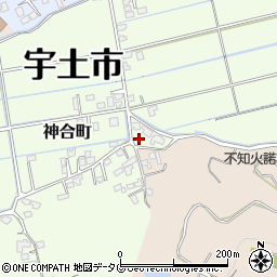 熊本県宇土市神合町23周辺の地図