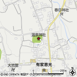 温泉神社周辺の地図