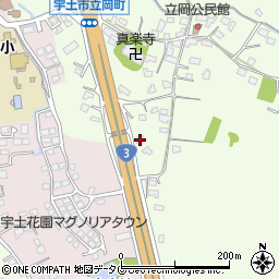 熊本県宇土市立岡町676周辺の地図