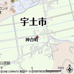 熊本県宇土市神合町267周辺の地図
