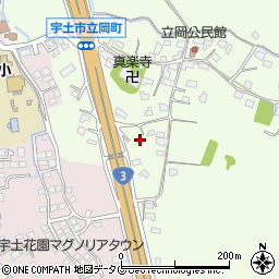 熊本県宇土市立岡町573周辺の地図