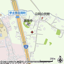 熊本県宇土市立岡町422周辺の地図