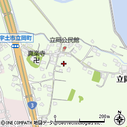 熊本県宇土市立岡町409周辺の地図