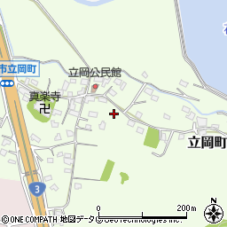 熊本県宇土市立岡町周辺の地図