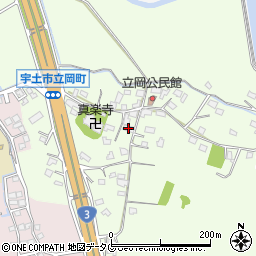 熊本県宇土市立岡町445周辺の地図