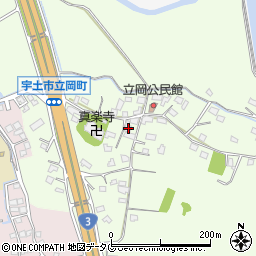 熊本県宇土市立岡町447周辺の地図