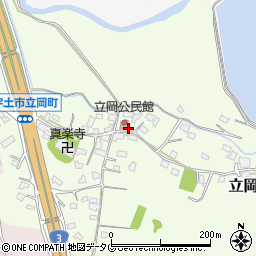 熊本県宇土市立岡町390周辺の地図