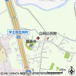 熊本県宇土市立岡町452周辺の地図