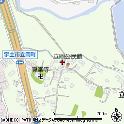 熊本県宇土市立岡町455周辺の地図