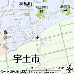 熊本県宇土市神合町208周辺の地図