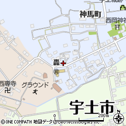 熊本県宇土市神馬町524周辺の地図