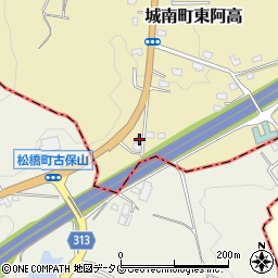熊本県熊本市南区城南町東阿高1017周辺の地図