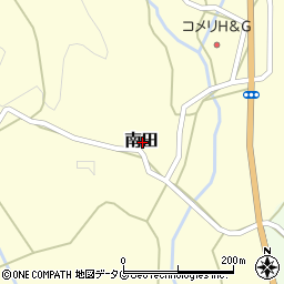 熊本県上益城郡山都町南田周辺の地図