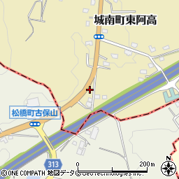 熊本県熊本市南区城南町東阿高1017-1周辺の地図