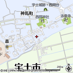 熊本県宇土市神馬町749-2周辺の地図