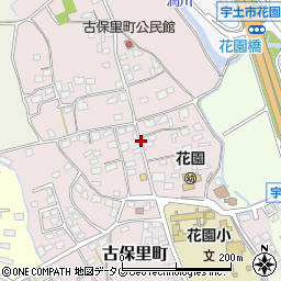 熊本県宇土市古保里町周辺の地図