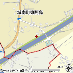 熊本県熊本市南区城南町東阿高1033周辺の地図