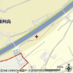 熊本県熊本市南区城南町東阿高910周辺の地図