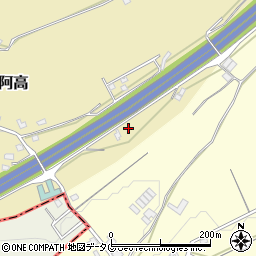 熊本県熊本市南区城南町東阿高910-8周辺の地図