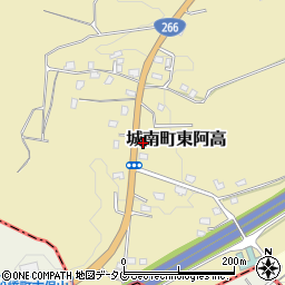 熊本県熊本市南区城南町東阿高1039周辺の地図