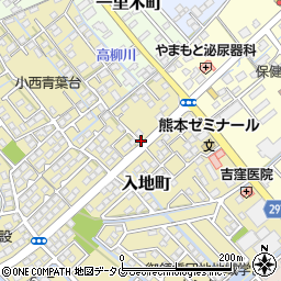 熊本県宇土市入地町周辺の地図